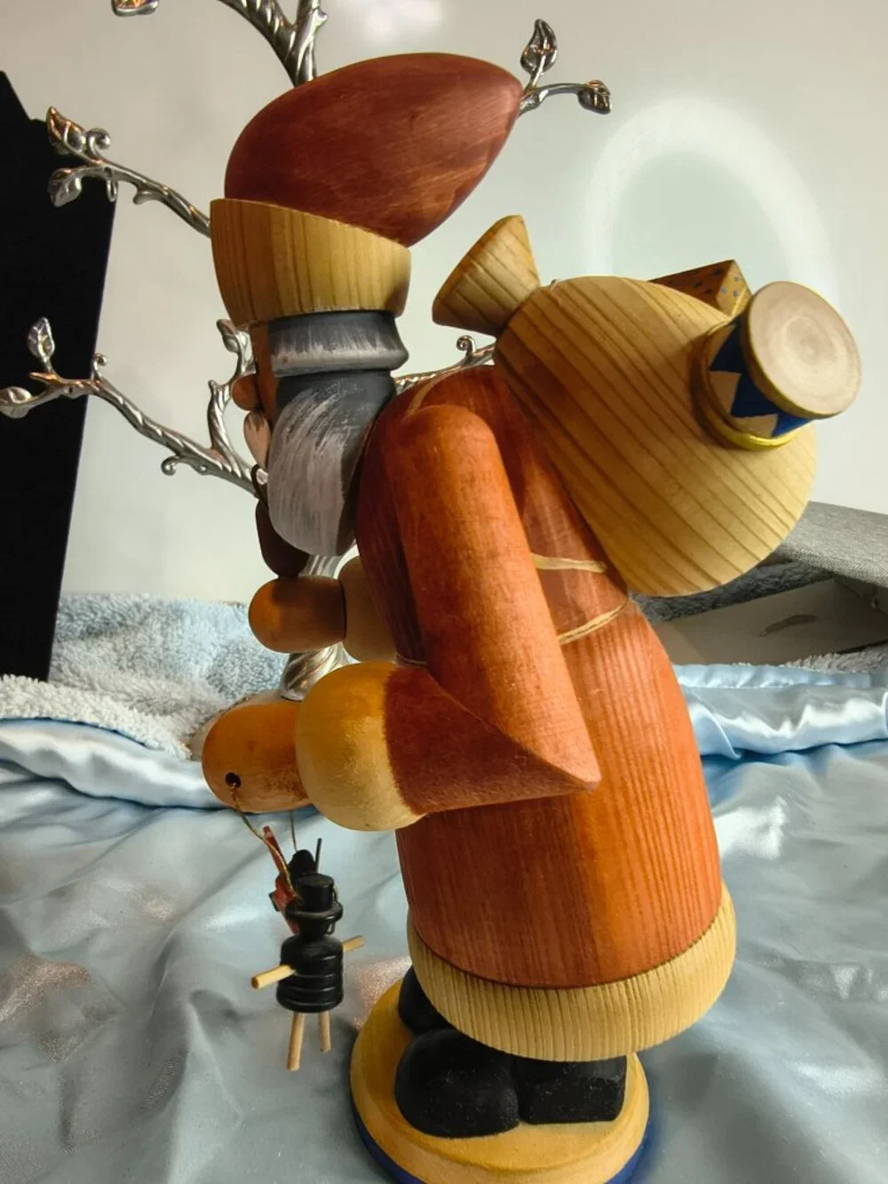 Vintage Wooden German Santa Smoker